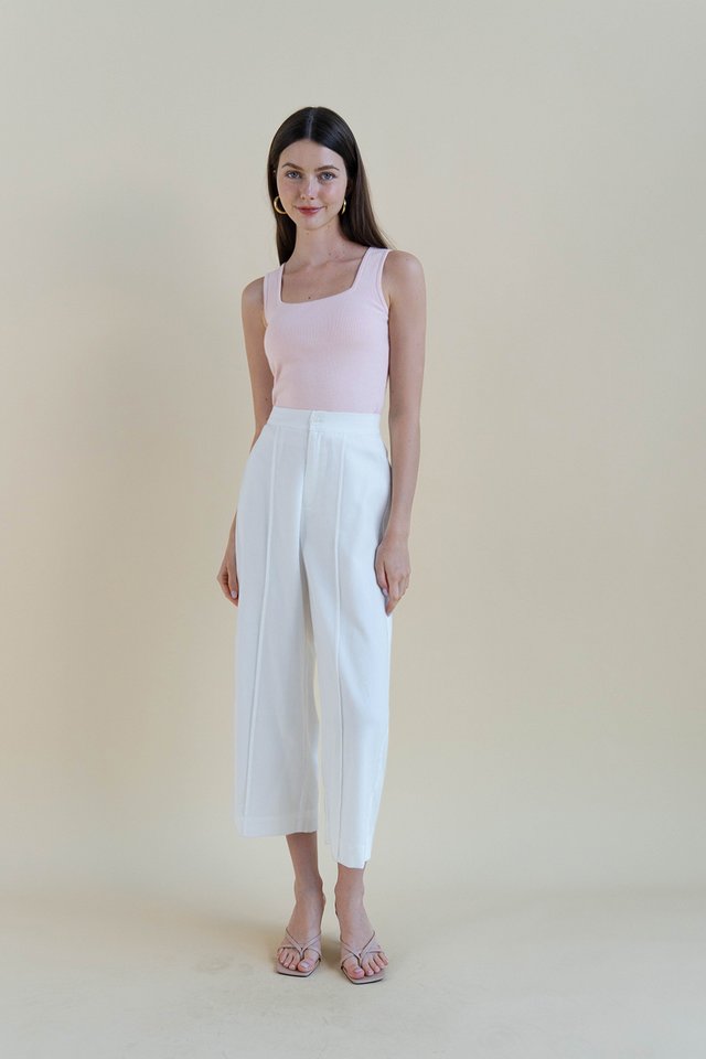 KRIS LINEN CULOTTES WHITE