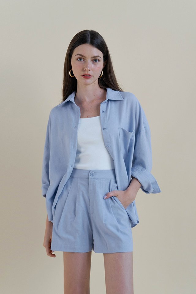 MEGAN LINEN SHIRT BLUEBELL