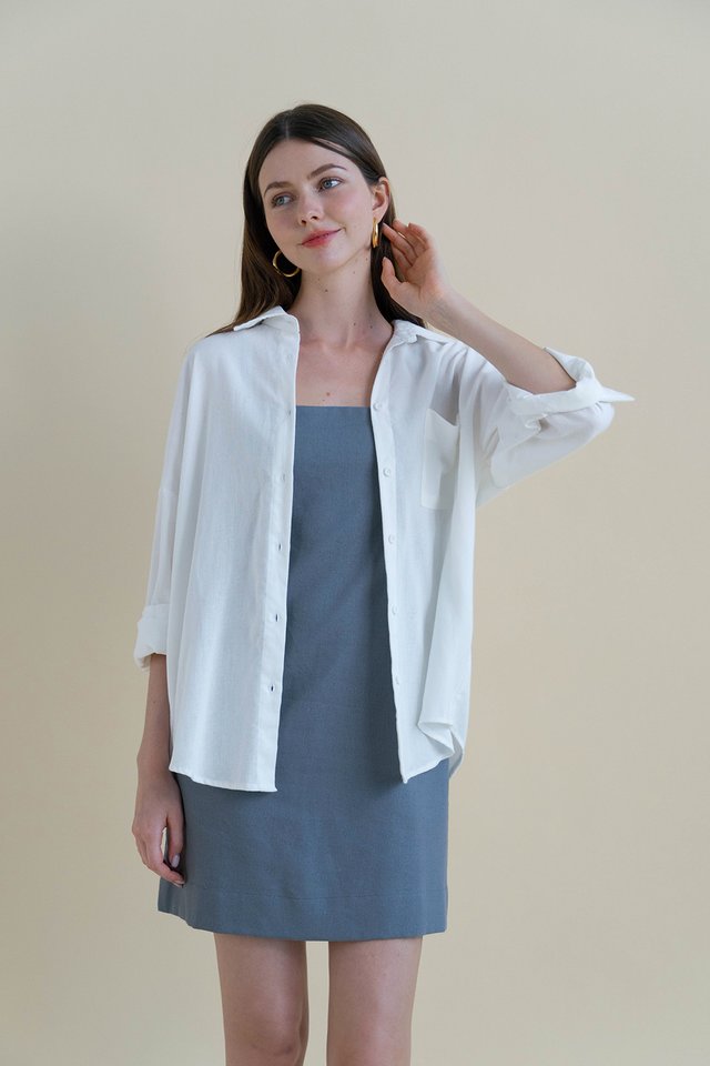 MEGAN LINEN SHIRT WHITE
