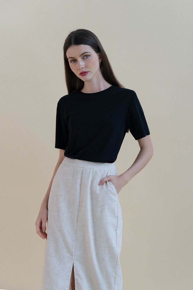 NADIA SOFT TEE BLACK