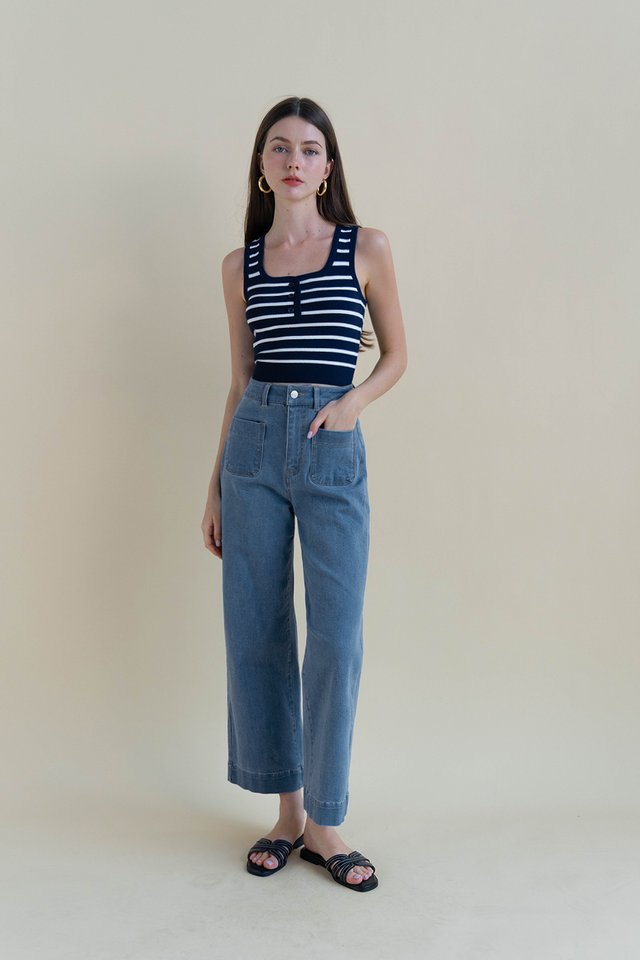 SETH POCKET DENIM JEANS MIDWASH