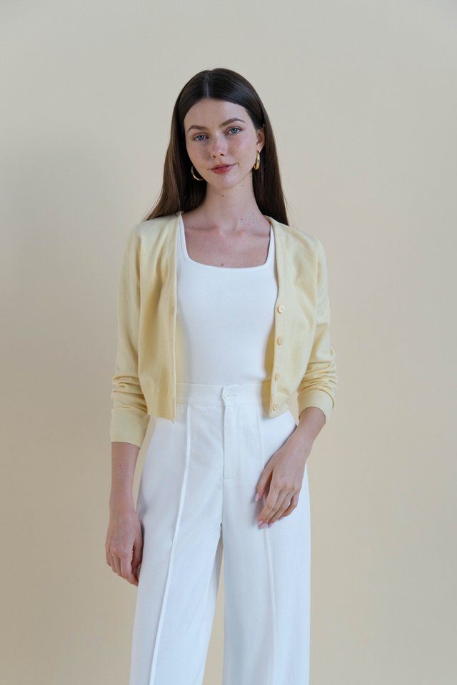SUE KNIT CARDIGAN BABY YELLOW