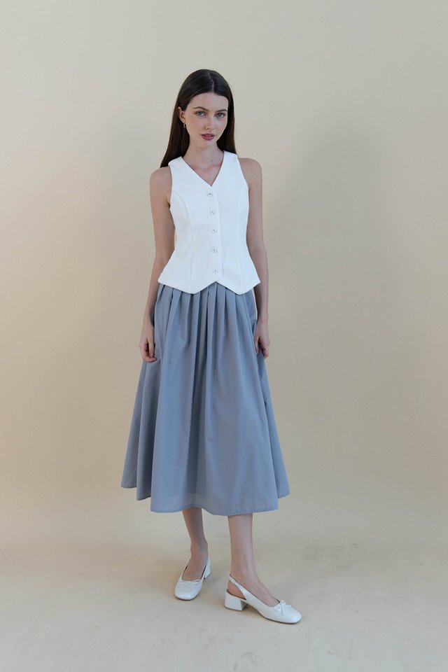 BROOKE TEXTURED VEST TOP WHITE