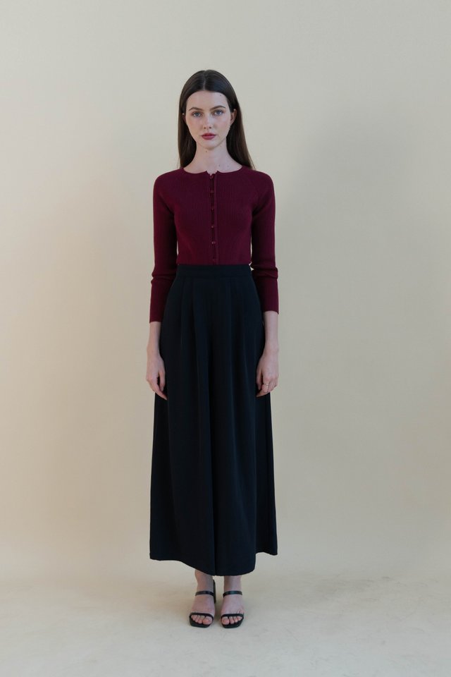 CHERYL WIDE LEG PANTS (REGULAR) BLACK