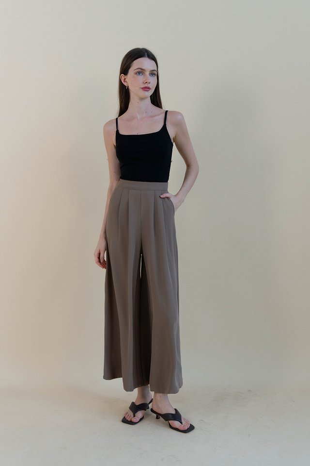 CHERYL WIDE LEG PANTS (PETITE) ETOUPE