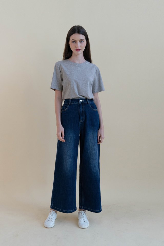 COEN DENIM PALAZZO PANTS DARK WASH