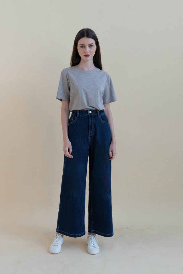 COEN DENIM PALAZZO PANTS DARK WASH