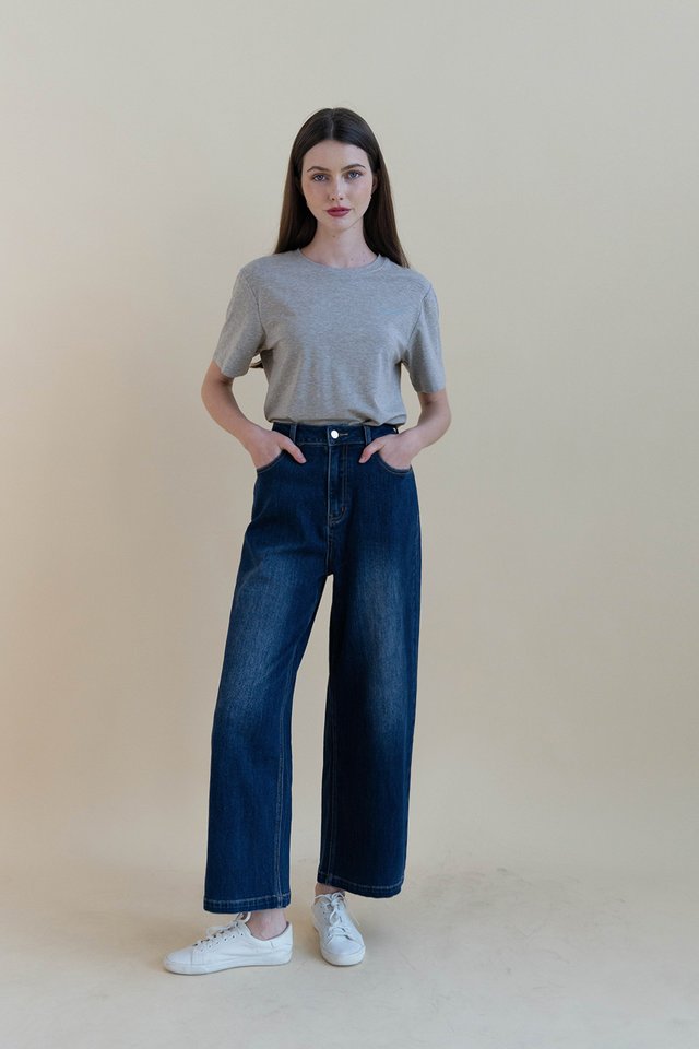 COEN DENIM PALAZZO PANTS DARK WASH