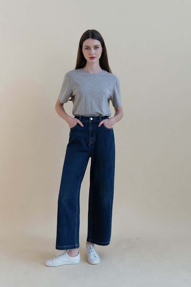 COEN DENIM PALAZZO PANTS DARK WASH