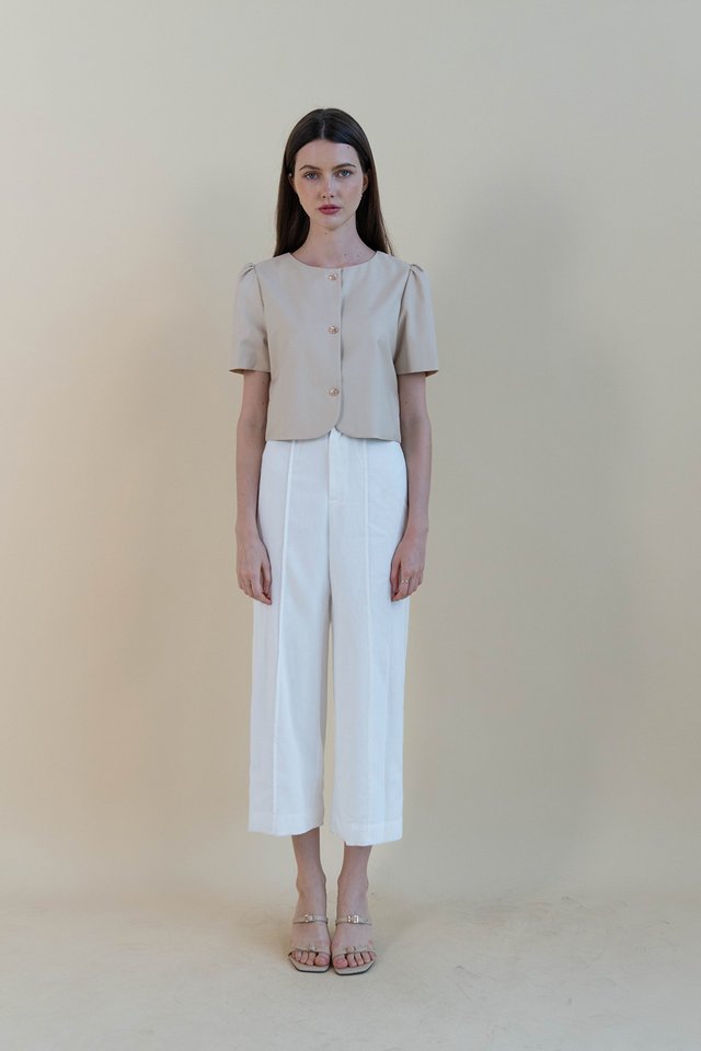 JADE SHORT SLEEVE JACKET EGGSHELL