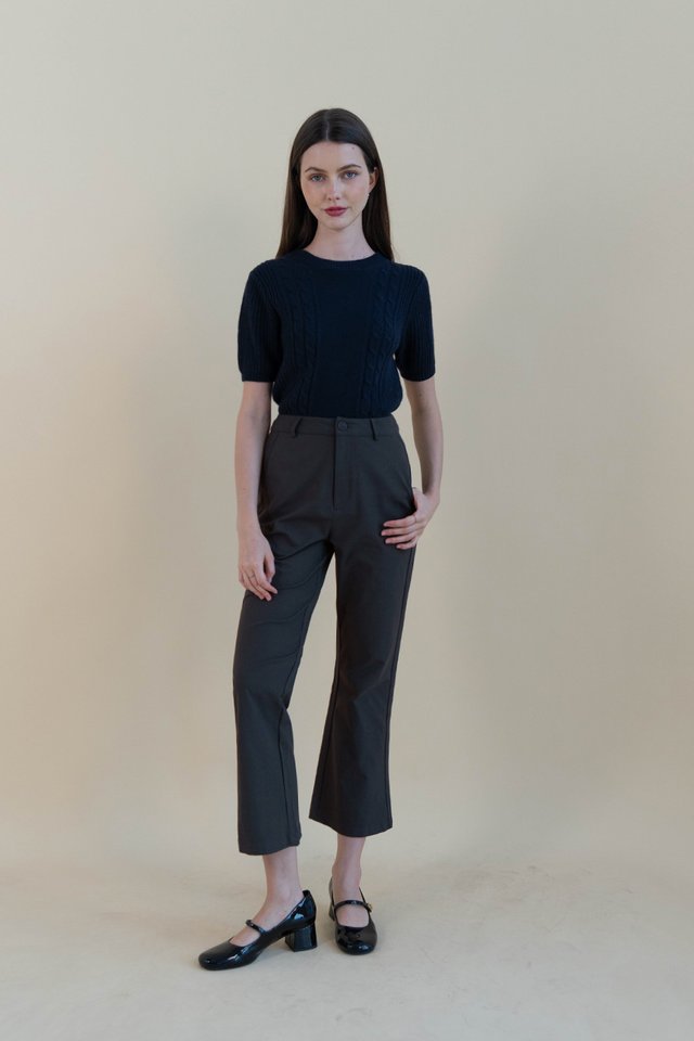 RAQUEL WEAVE KNIT TOP NAVY
