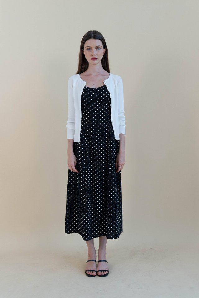 SANNY RIBBED CARDIGAN WHITE