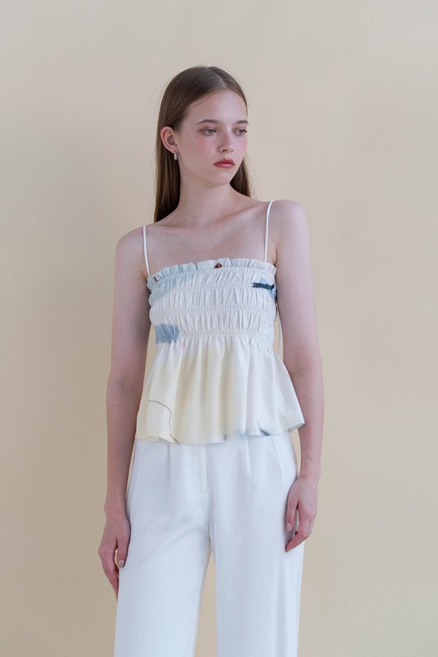 SYLVIE SHIRRED TOP FROST
