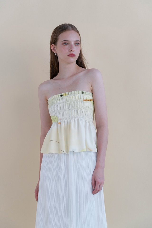 SYLVIE SHIRRED TOP SPRING