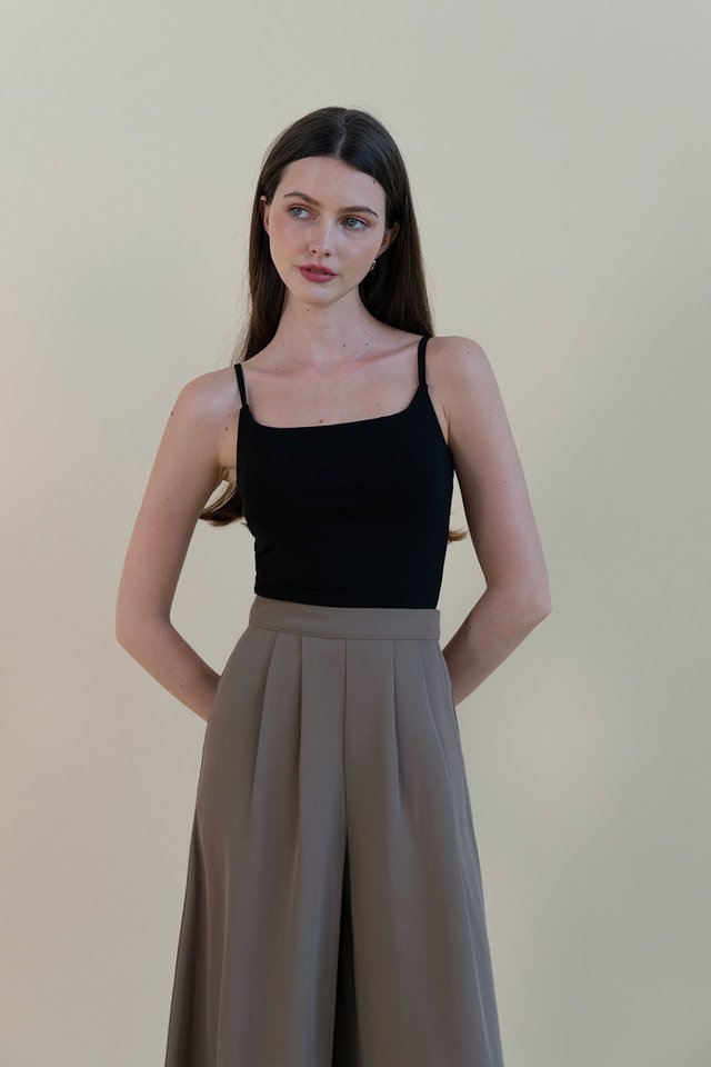 UNA PADDED CAMISOLE TOP v2 BLACK