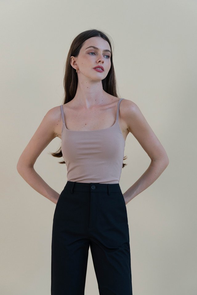 UNA PADDED CAMISOLE TOP ETOUPE