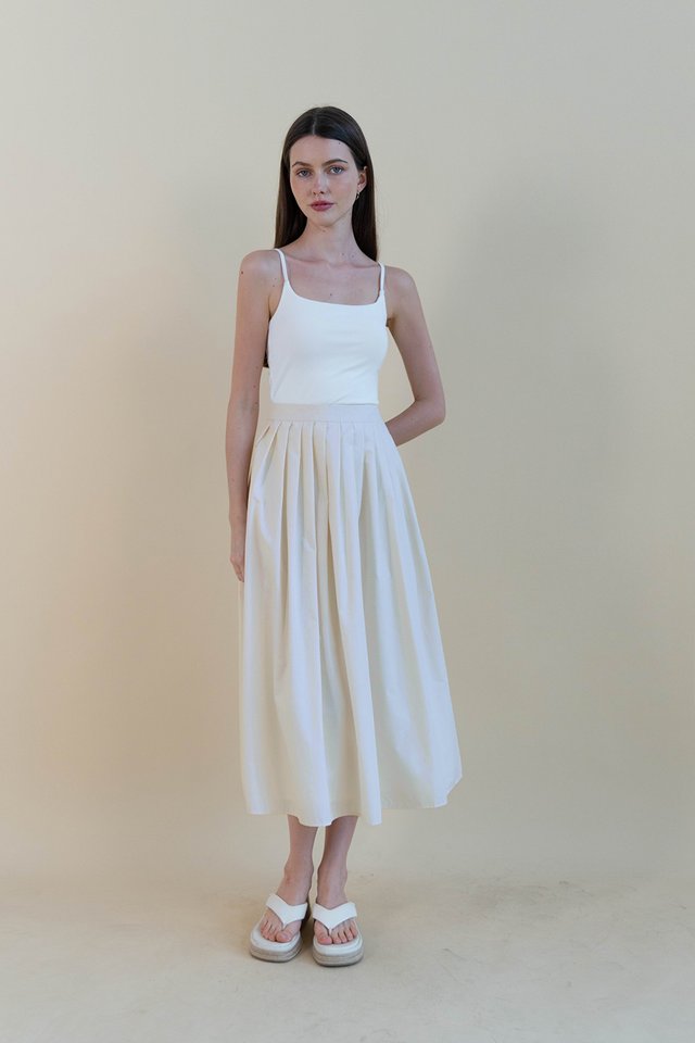 UNA PADDED CAMISOLE TOP WHITE
