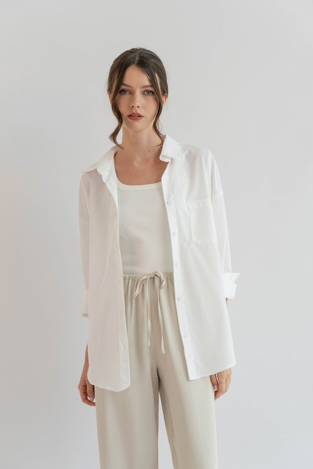 BRIE OVERSIZED SHIRT WHITE