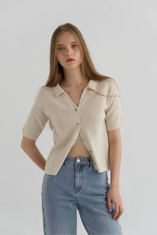 DANNI POLO KNIT SHIRT COCONUT