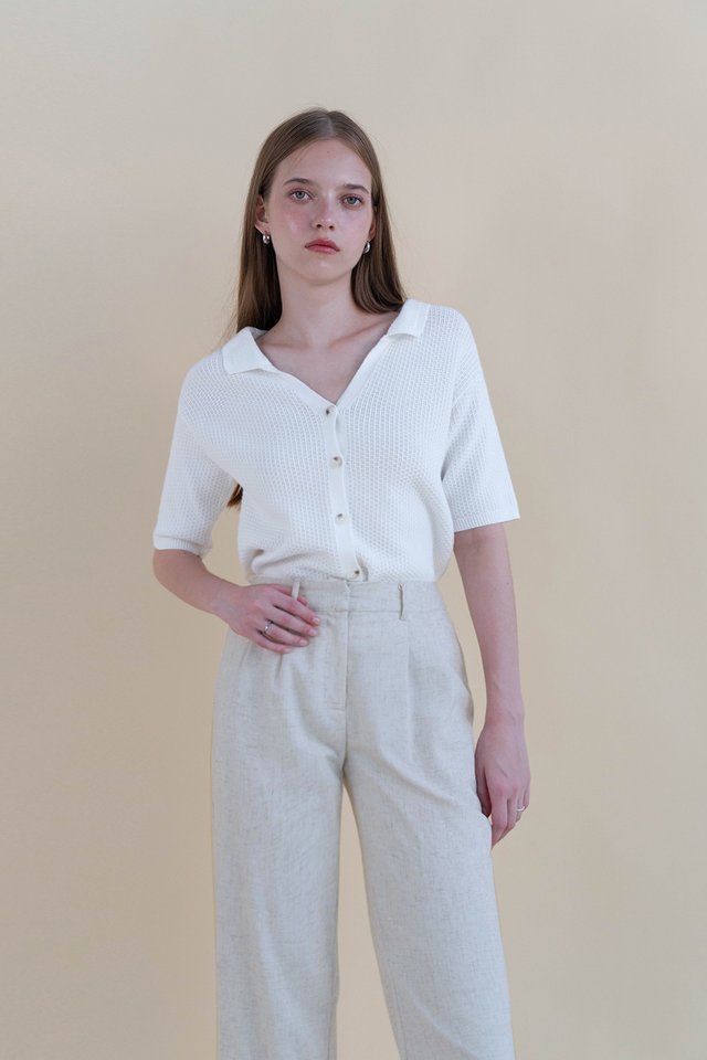 DANNI POLO KNIT SHIRT WHITE