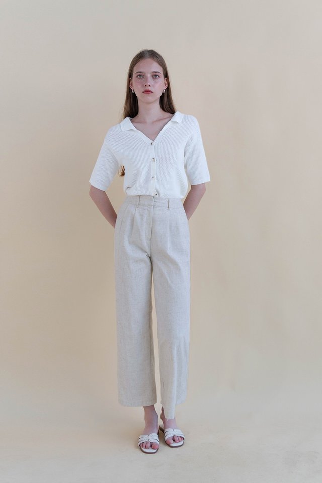 DANNI POLO KNIT SHIRT WHITE