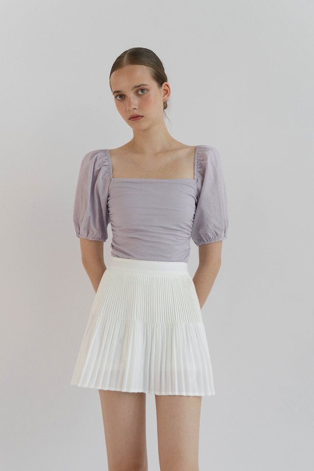 JOHANNA POUF SLEEVE TOP MIST