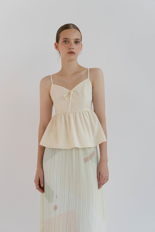 JUDITH RIBBON CAMISOLE TOP CLAY