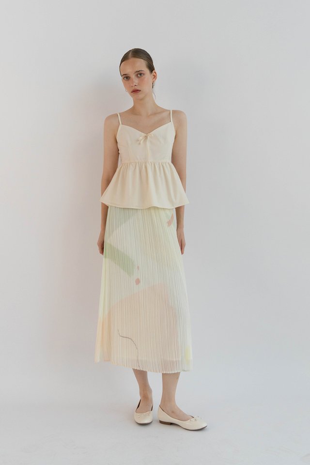 JUDITH RIBBON CAMISOLE TOP CREAM