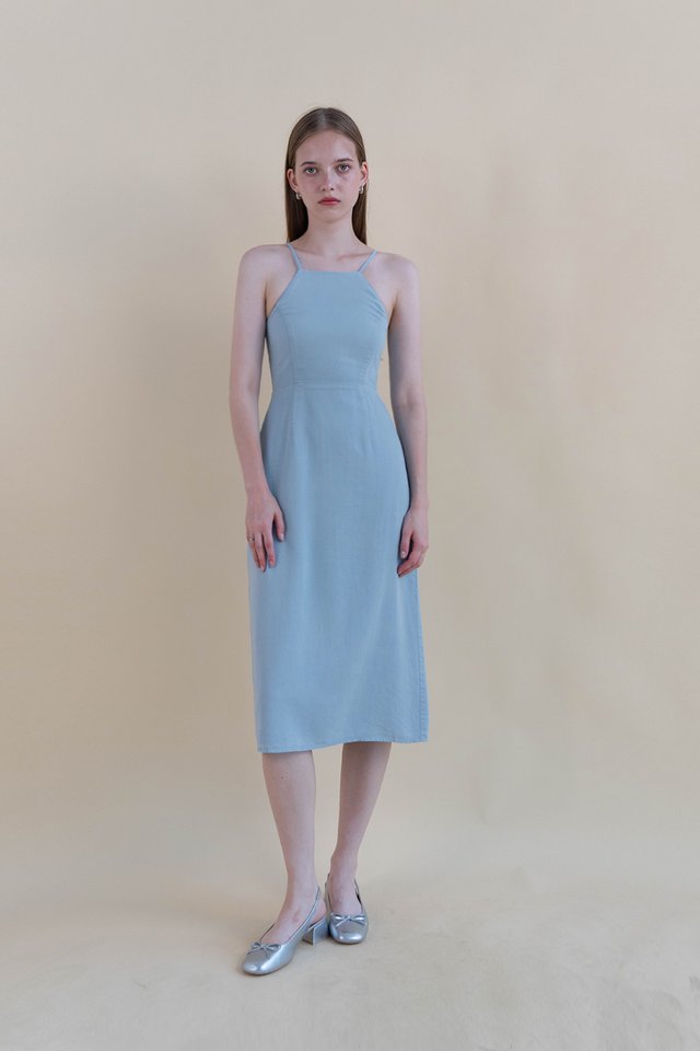 KATRINA CHAMBRAY DRESS LIGHT BLUE