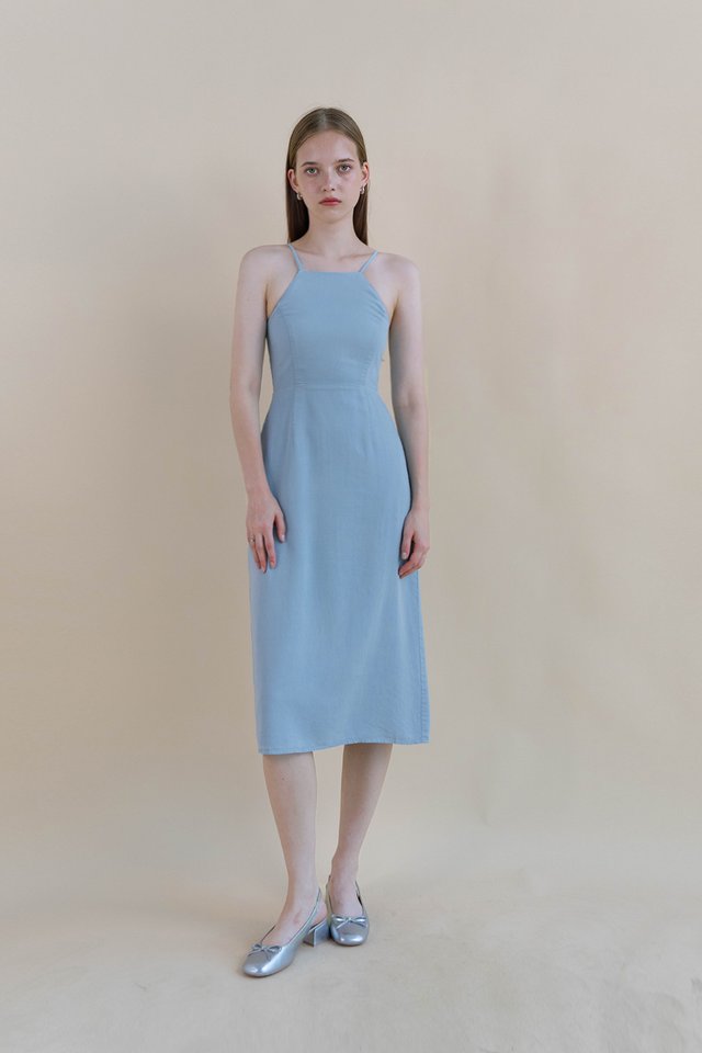 KATRINA CHAMBRAY DRESS LIGHT BLUE