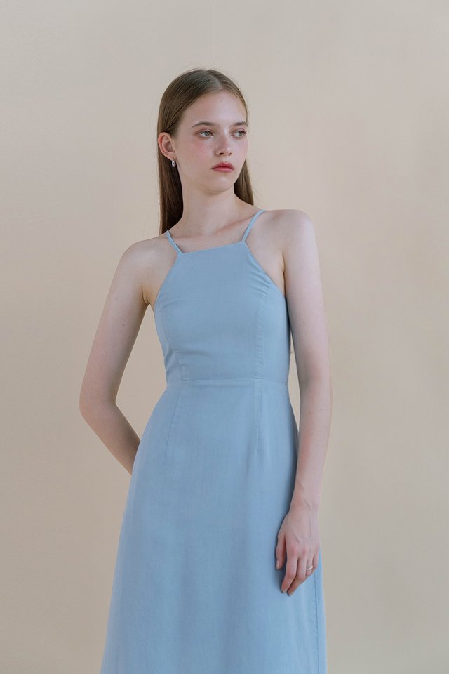 KATRINA CHAMBRAY DRESS LIGHT BLUE