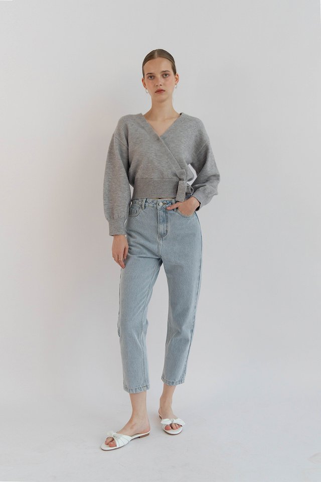 KIANA WRAP CARDIGAN HEATHER