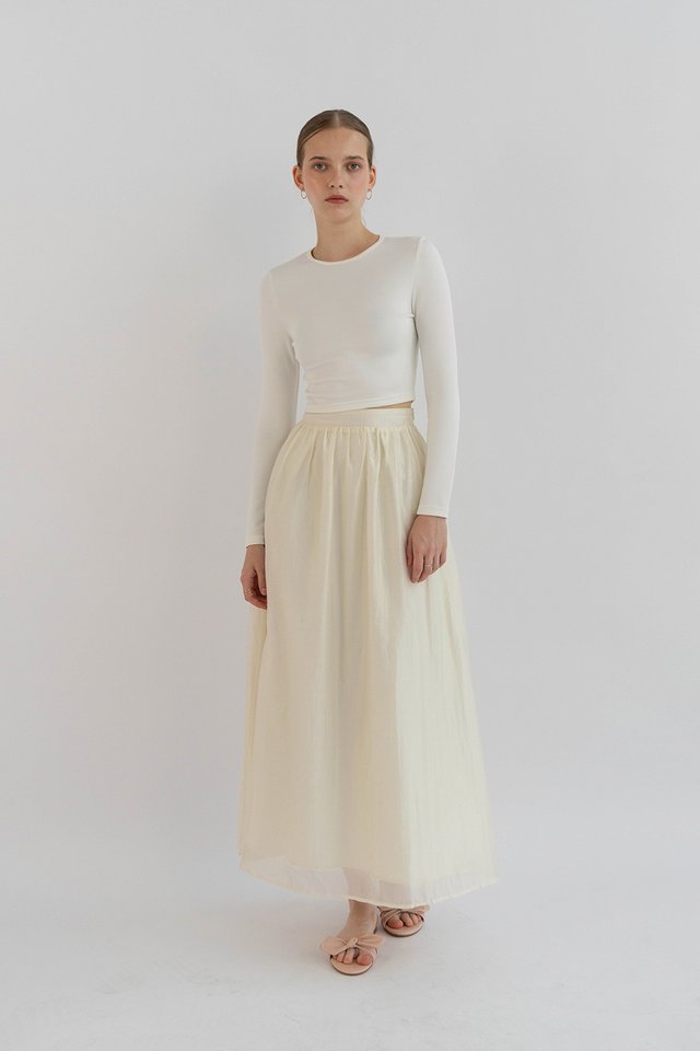 MANDY MAXI SKIRT CREAM