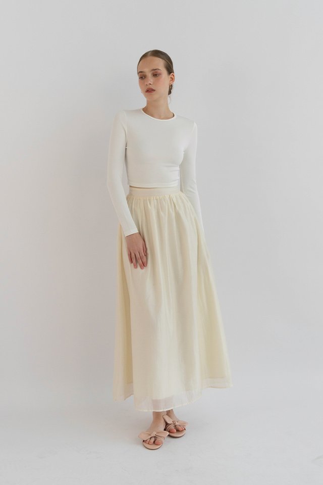 MANDY MAXI SKIRT CREAM