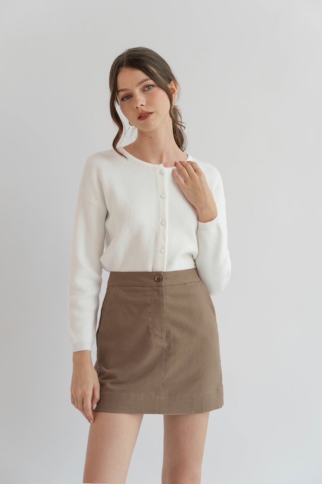 NARI KNIT CARDIGAN WHITE