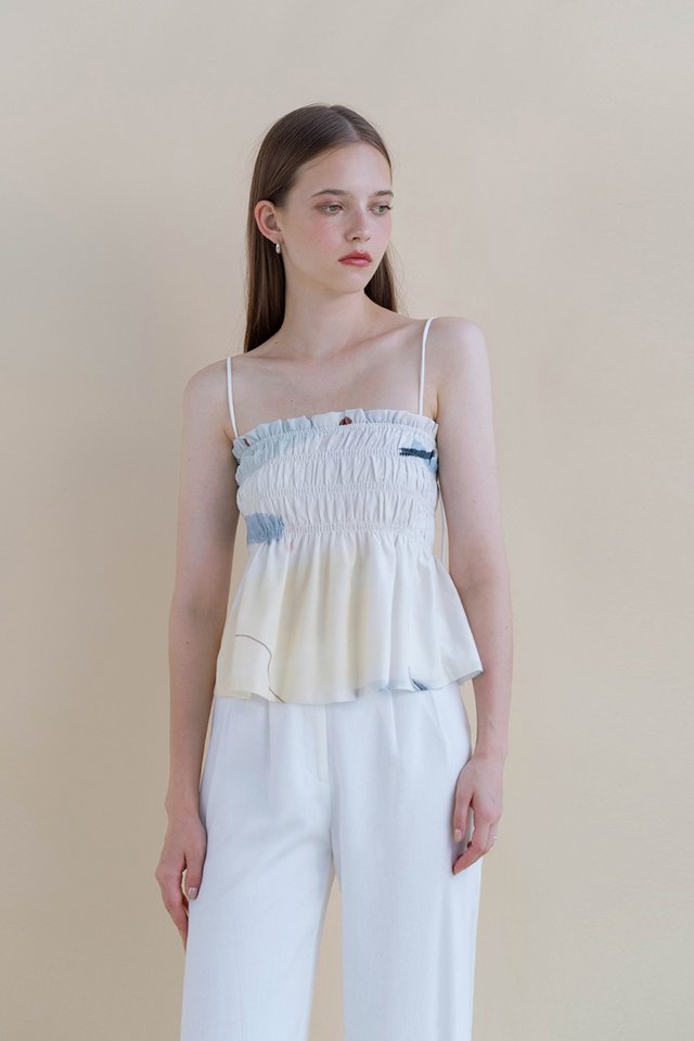 SYLVIE SHIRRED TOP FROST