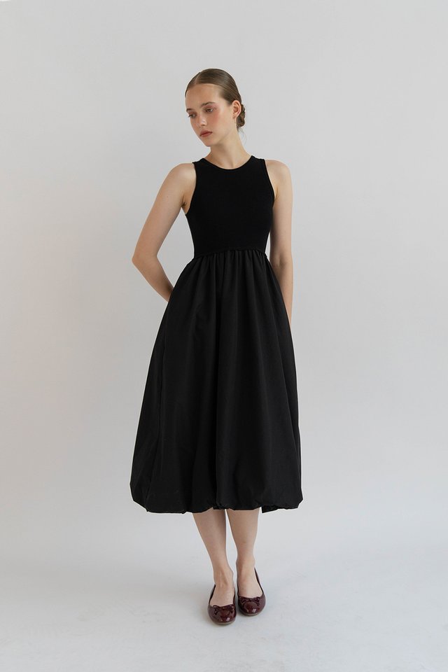 SHEENA BUBBLE DRESS BLACK