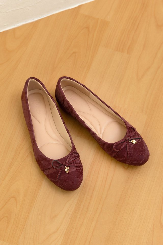 SOREN CLOUD BALLET FLATS BORDEAUX RED