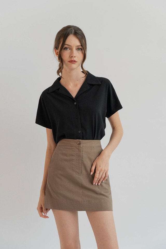 BLAKE CAMP COLLAR SHIRT BLACK
