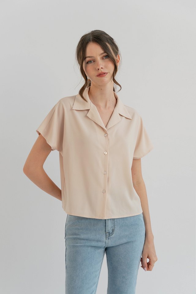 BLAKE CAMP COLLAR SHIRT PEBBLE
