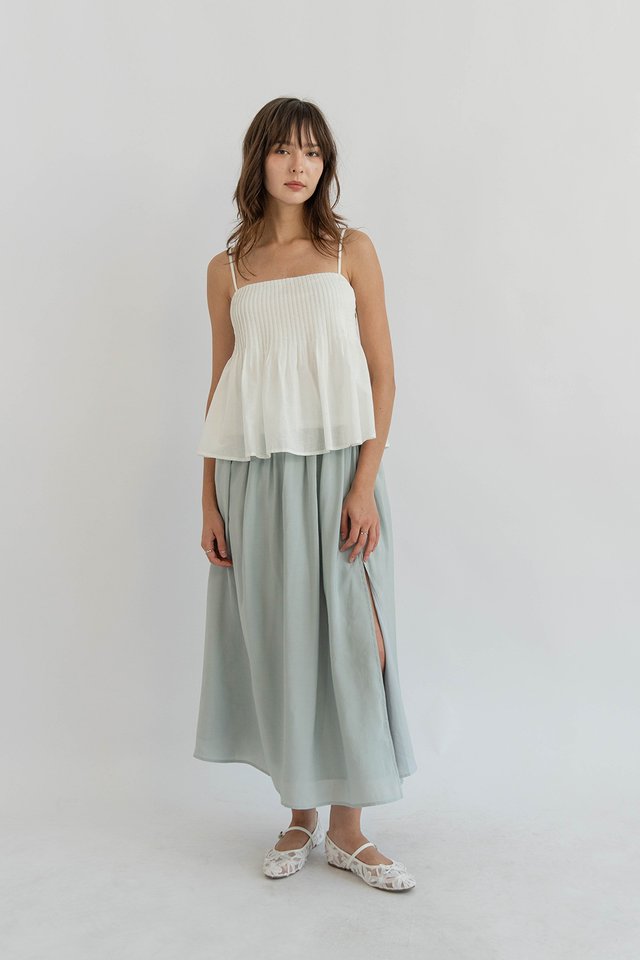 GILDA SLIT SKIRT BLUE