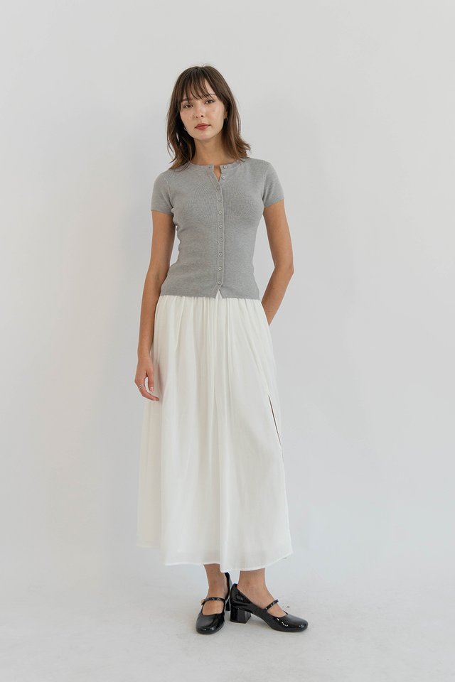 GILDA SLIT SKIRT WHITE