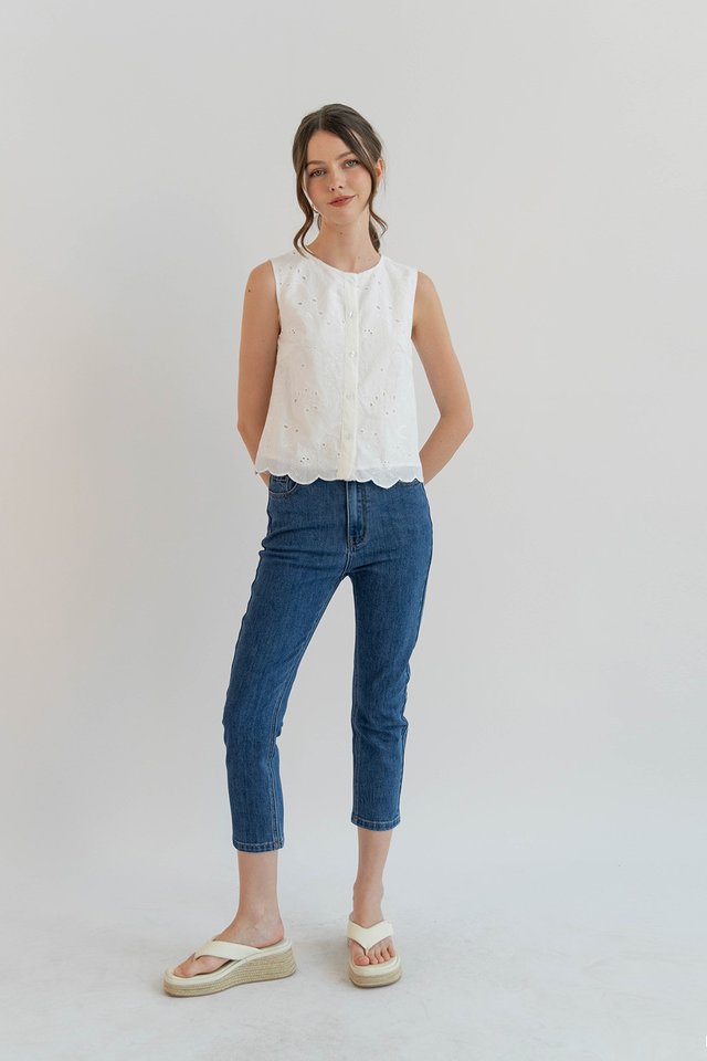 MAX HIGH RISE JEANS DARK WASH