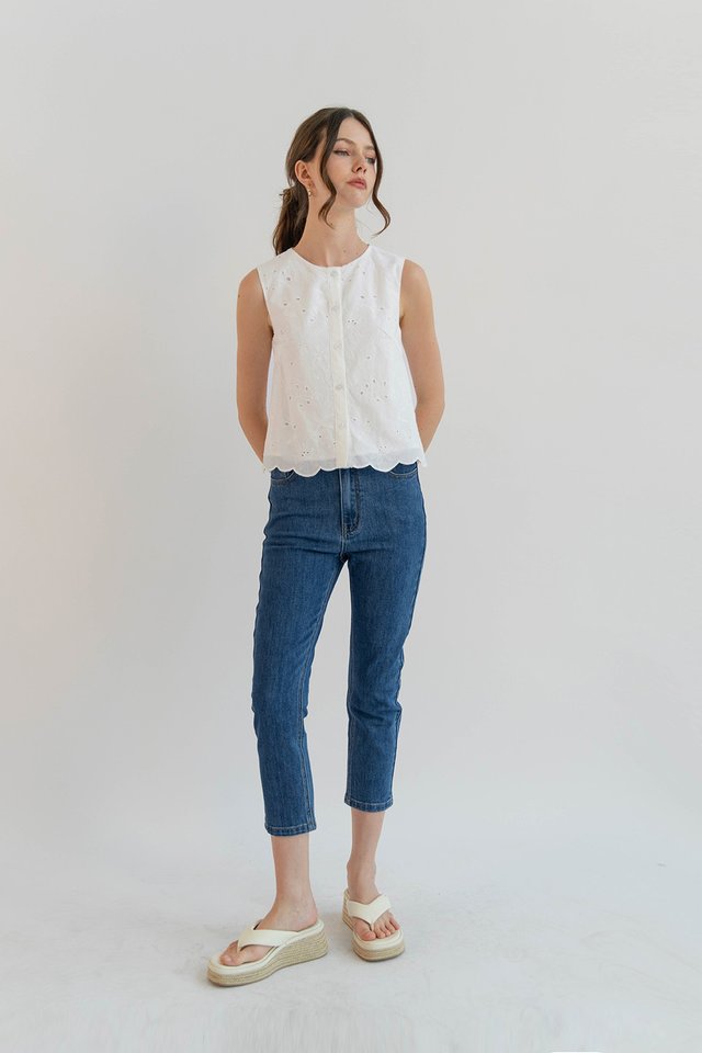 MAX HIGH RISE JEANS DARK WASH