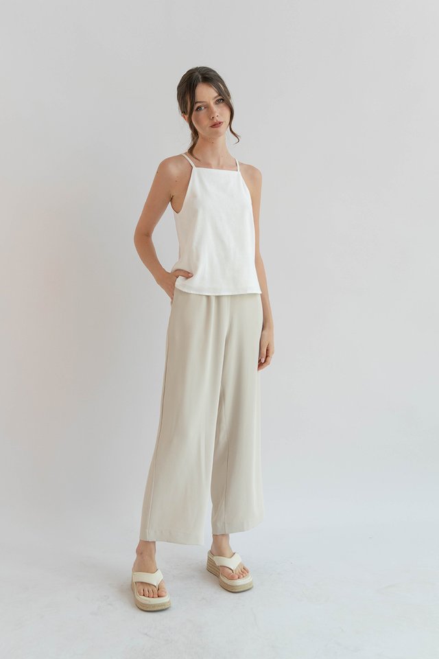 NERO DRAWSTRING LOOSE PANTS STONE
