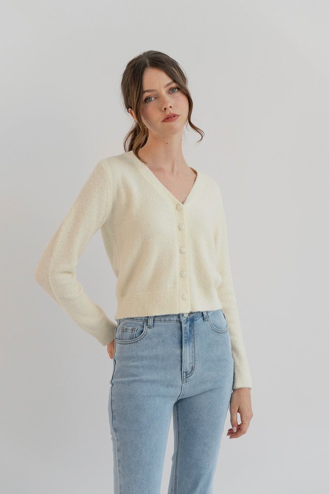 VERA WOOLLY CARDIGAN CREAM