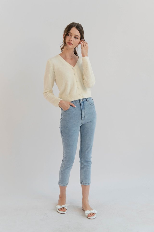 VERA WOOLLY CARDIGAN CREAM