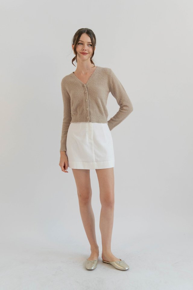 VERA WOOLLY CARDIGAN GREIGE