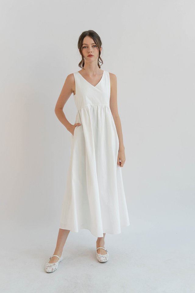 VERONICA TENT DRESS WHITE