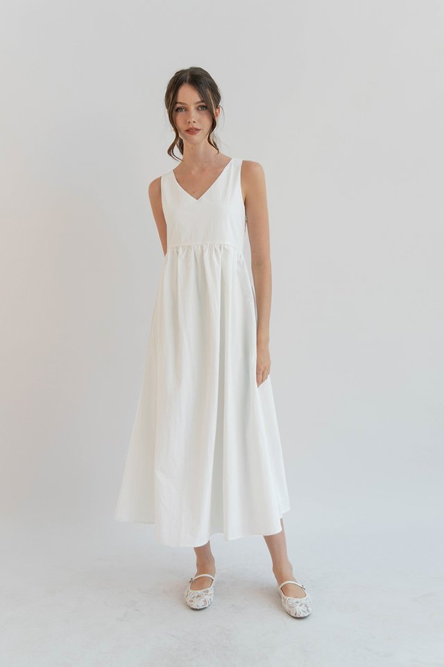VERONICA TENT DRESS WHITE